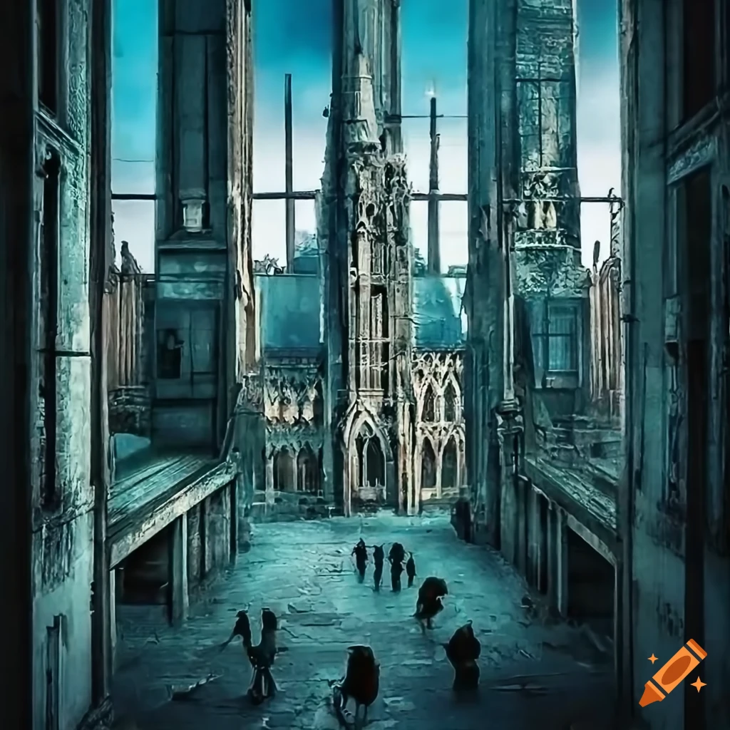 Image of abandoned futuristic gothic skyscrapers on Craiyon