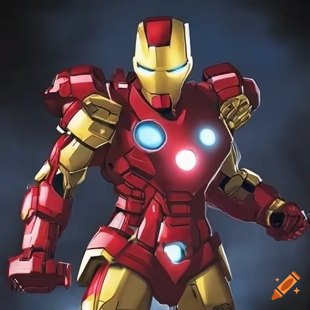 Gundam and Iron Man fan art