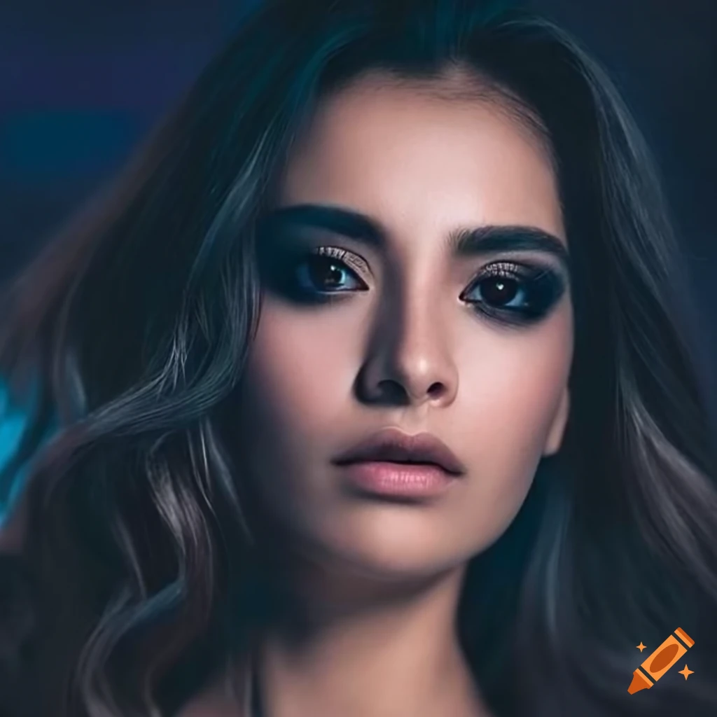 closeup portrait of a stunning young Indian model