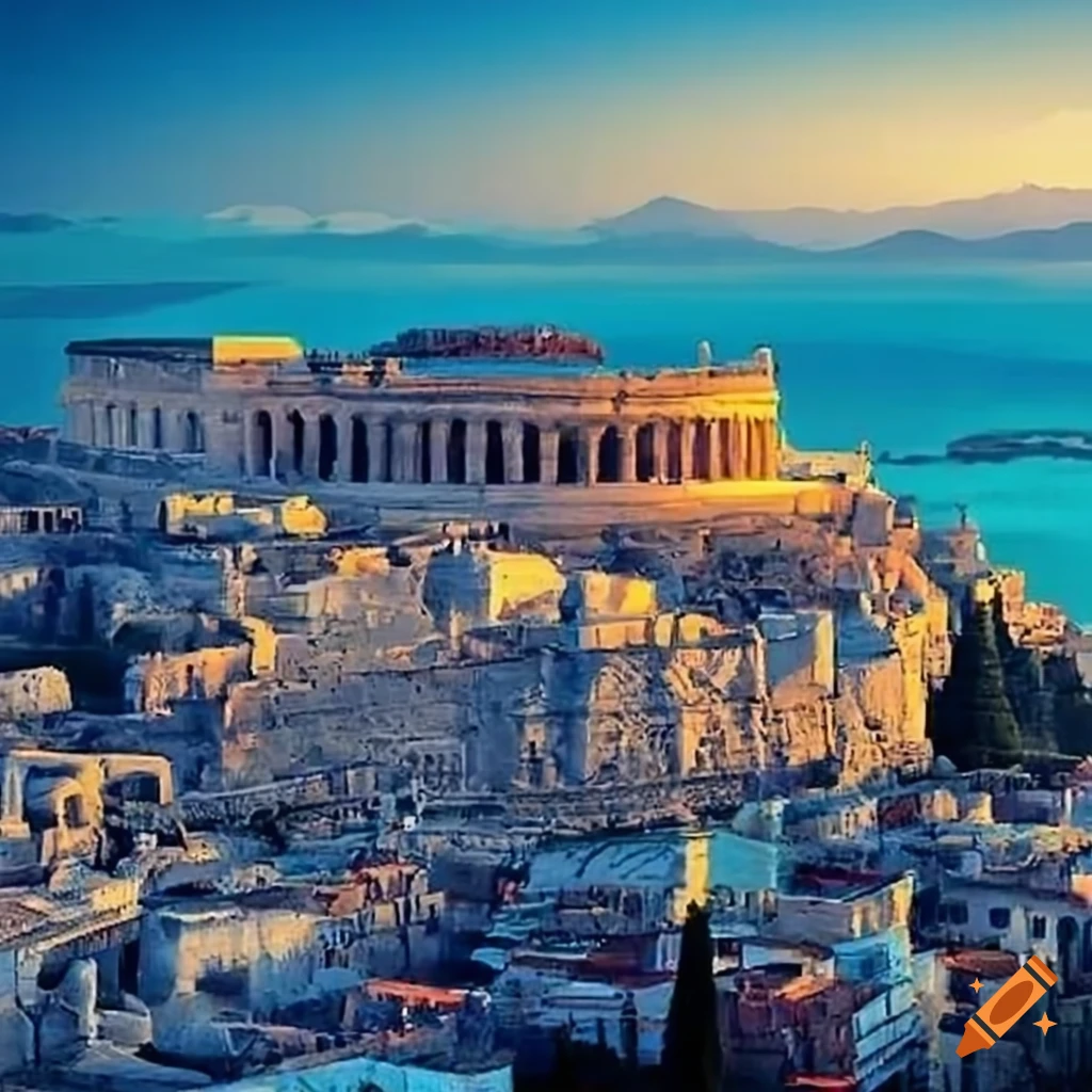 Ancient city in greece on Craiyon