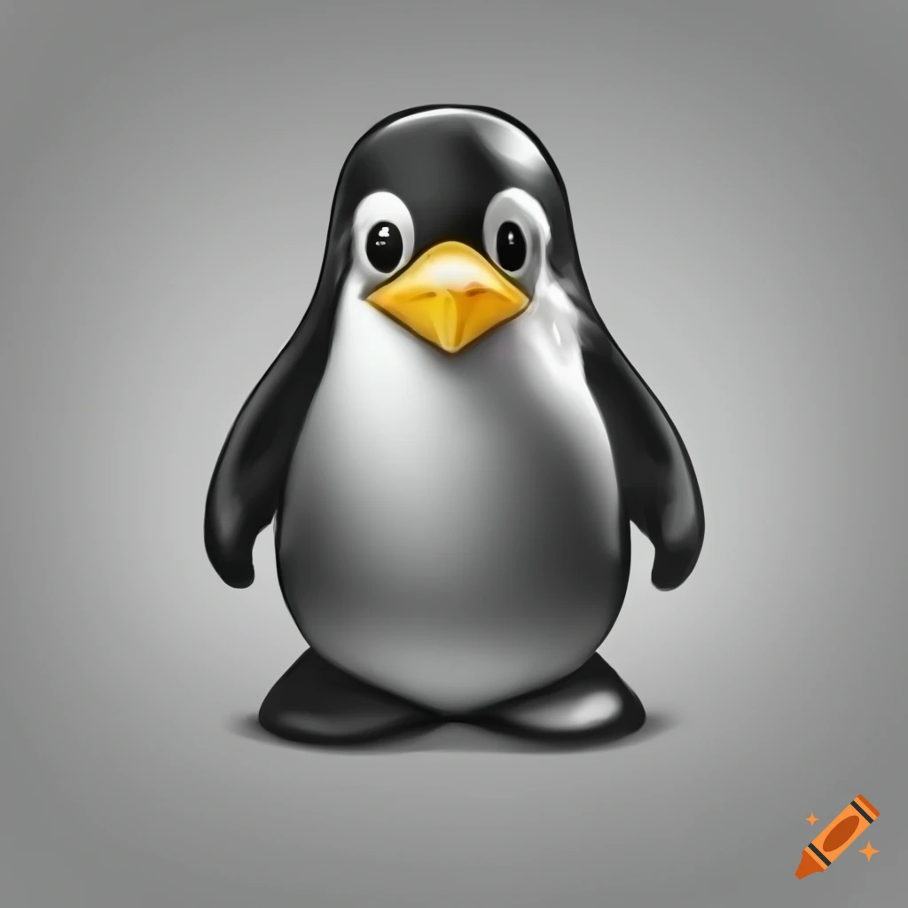 Iconic linux penguin on Craiyon