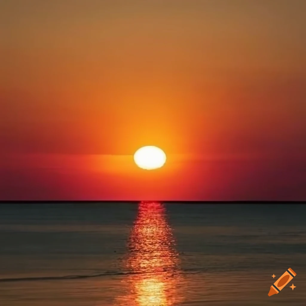 sunset on a European beach