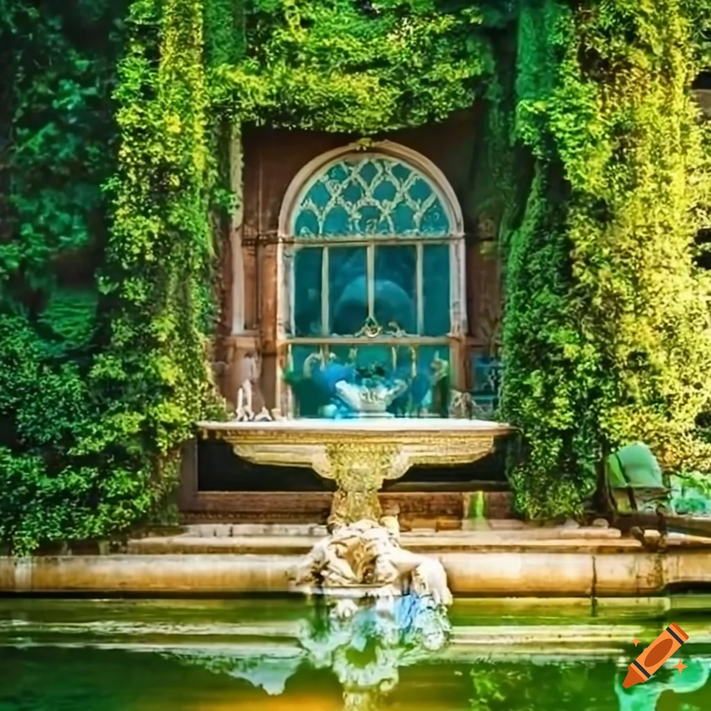 mausoleum and lush garden in Venice