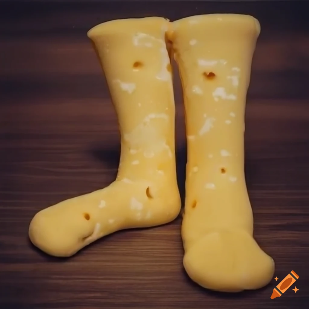 cheese-themed socks