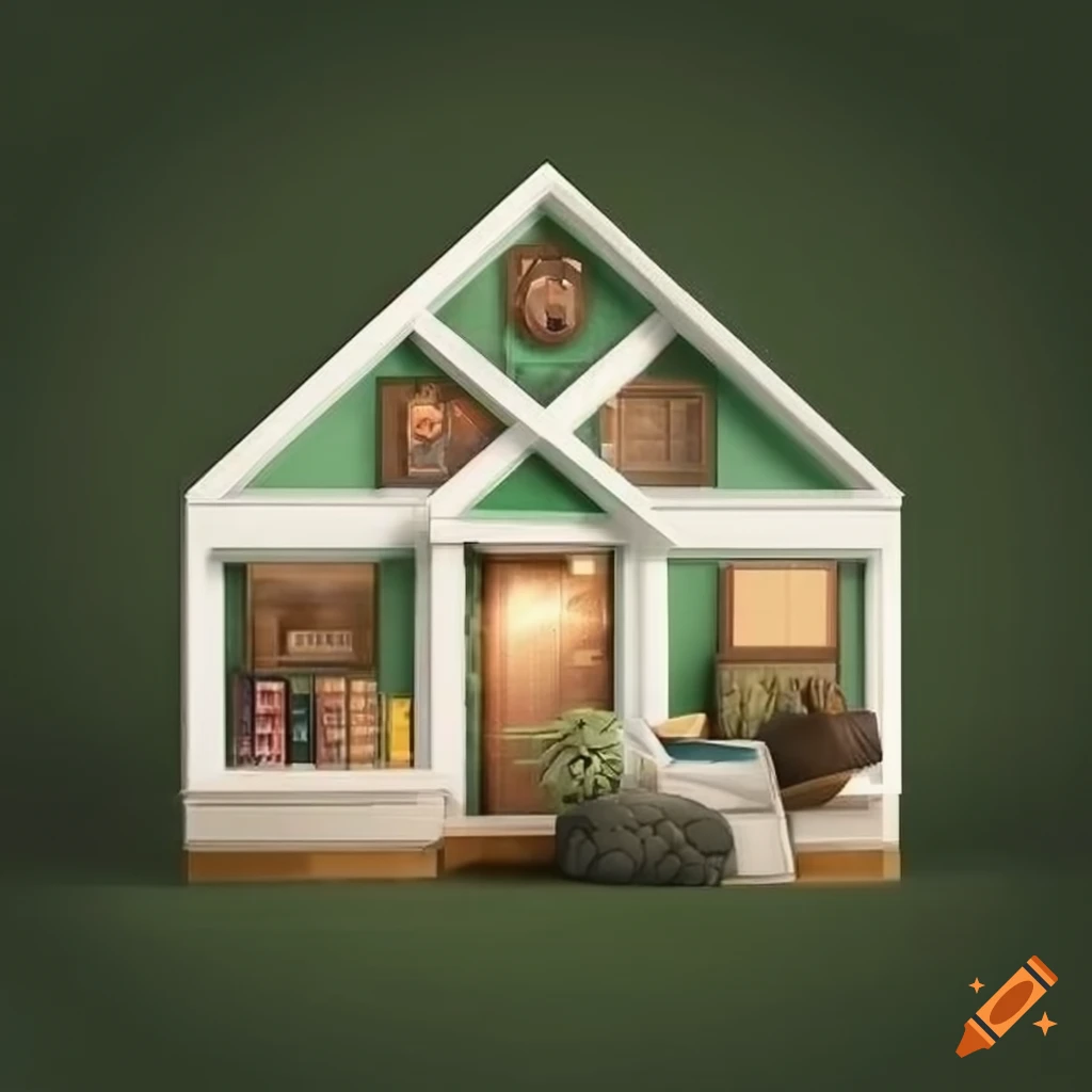 artistic exterior of a cozy library