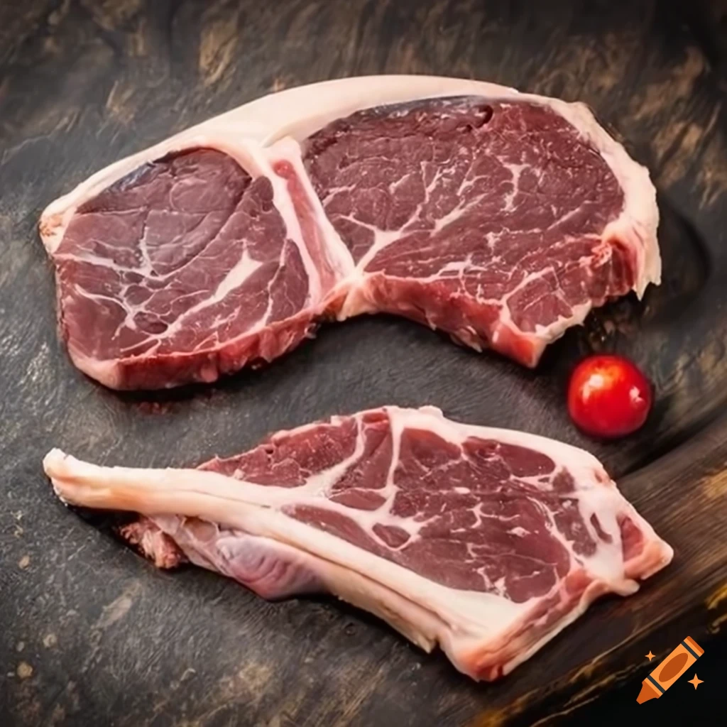 t-bone steak with bone on a plate