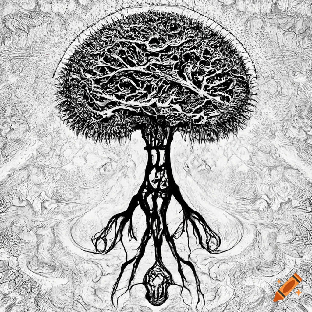 image of a psychedelic alien tree