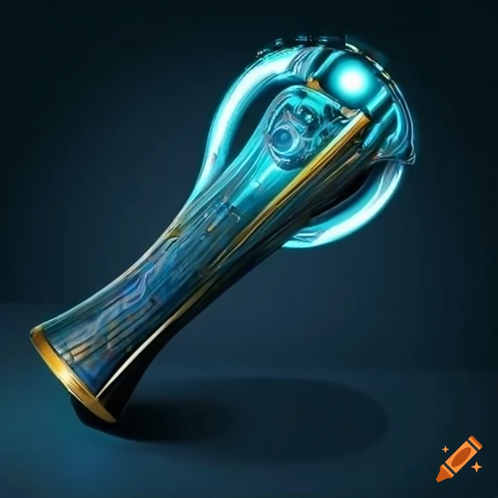 Futuristic horn instrument with lights on Craiyon