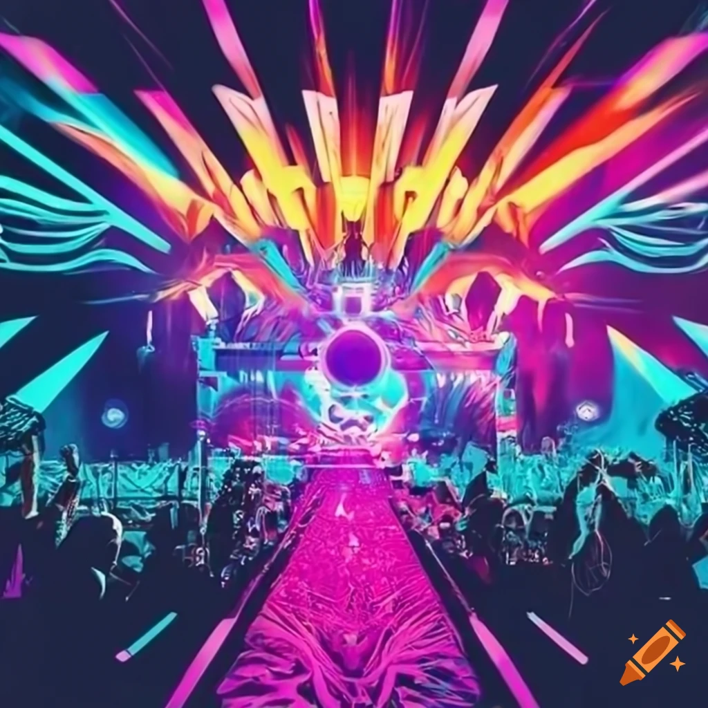 visuel pour une affiche de festival de musique électronique