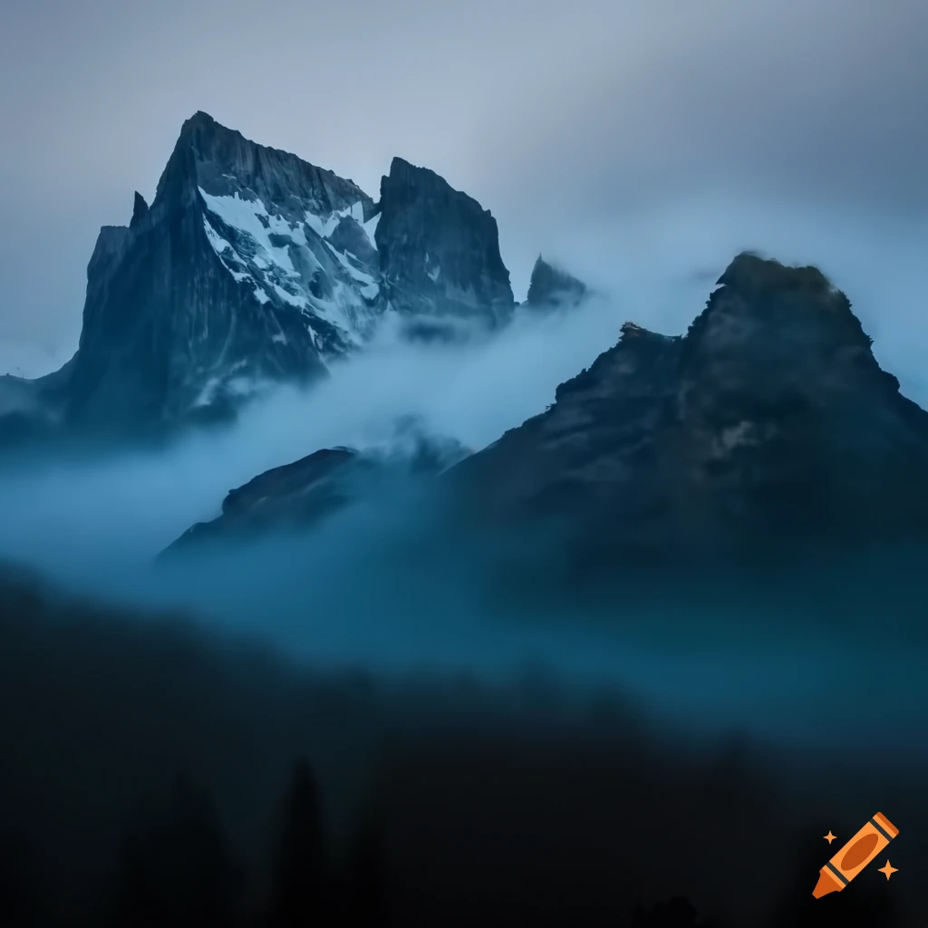 misty mountain landscape