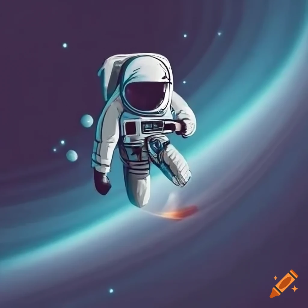 Artwork of an astronaut being pulled into a black hole on Craiyon
