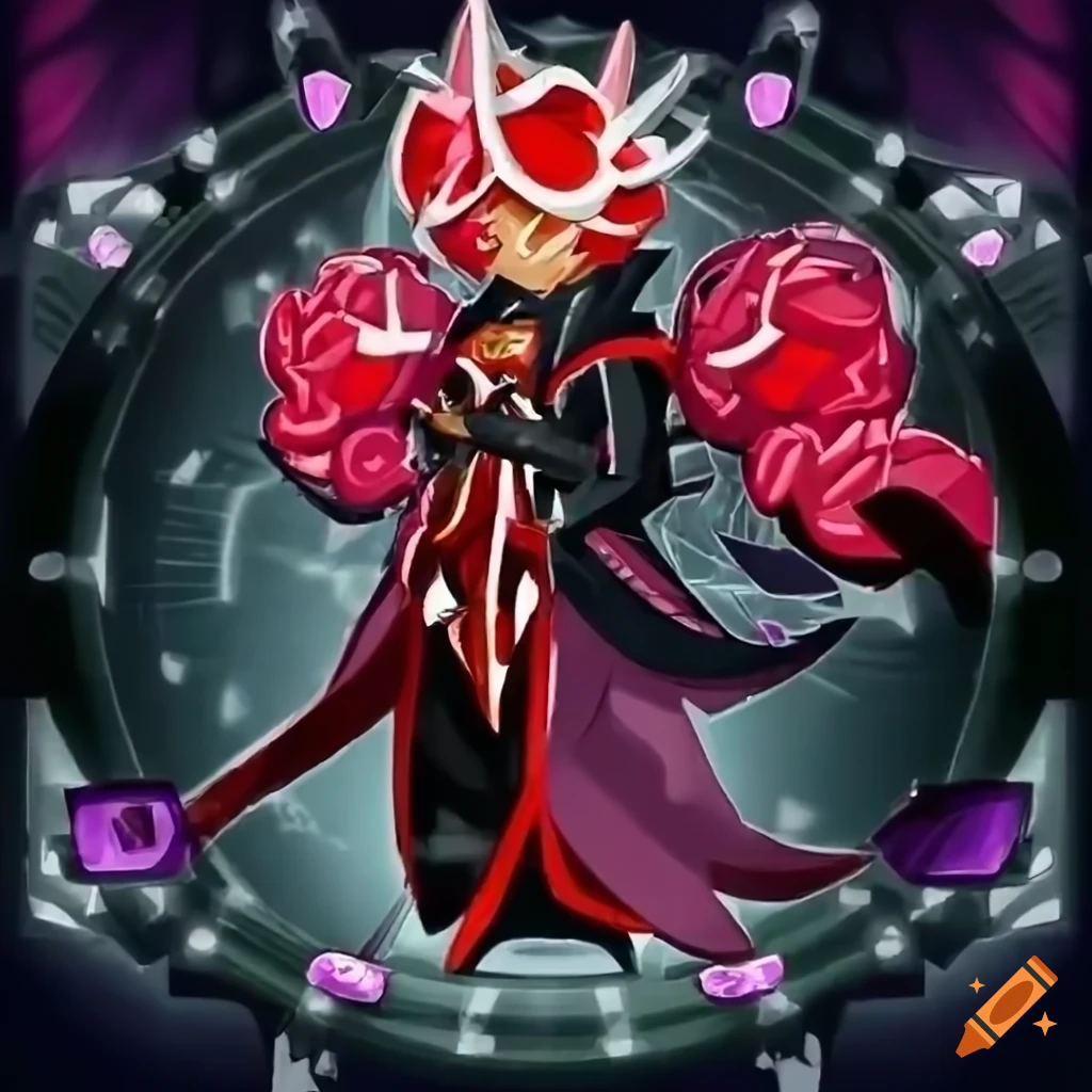red-haired male character in black clothes