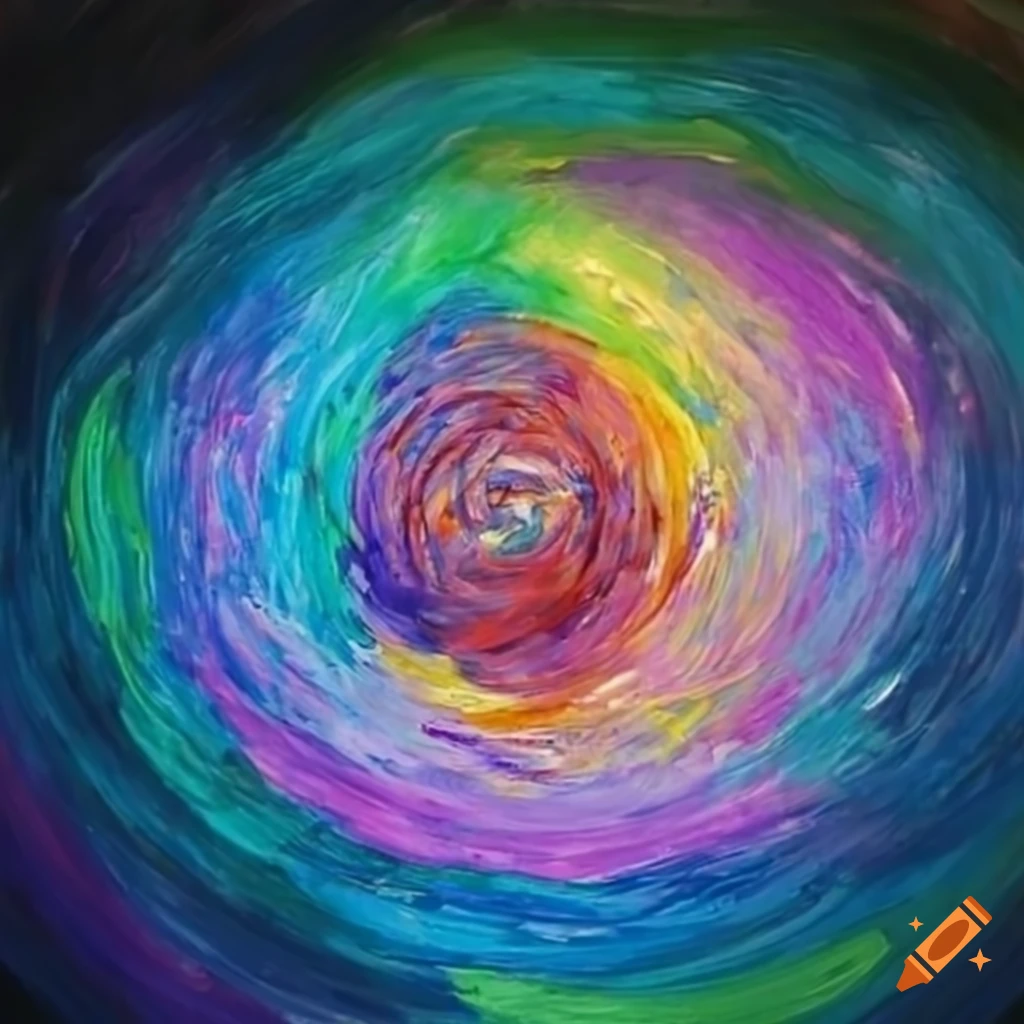 Abstract art in crayon style on Craiyon