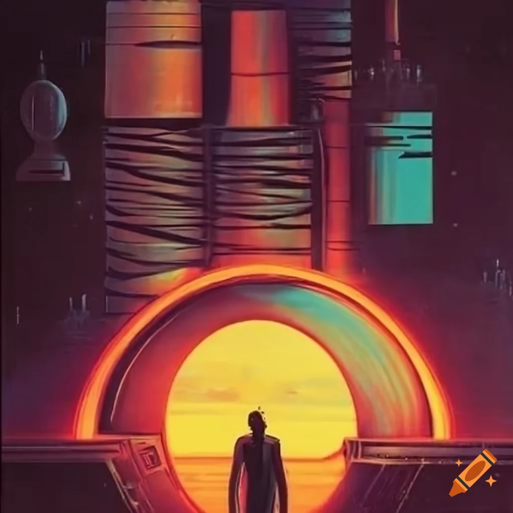 faded and distressed retro-futuristic design