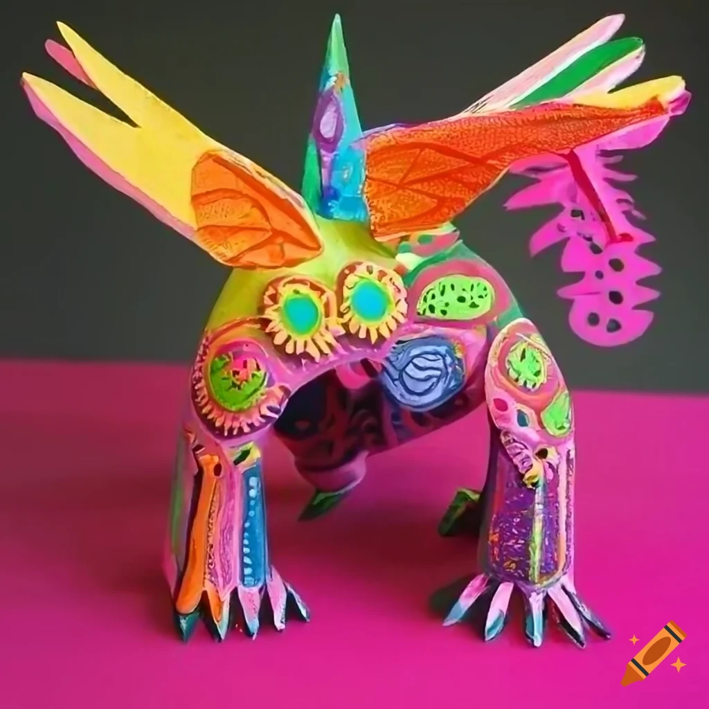 colorful alebrije sculpture