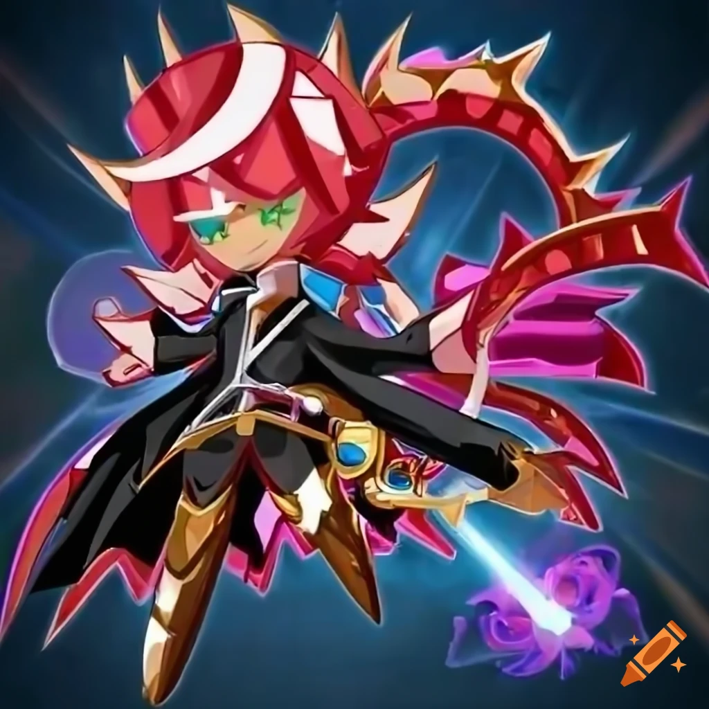red-haired male character in black clothes