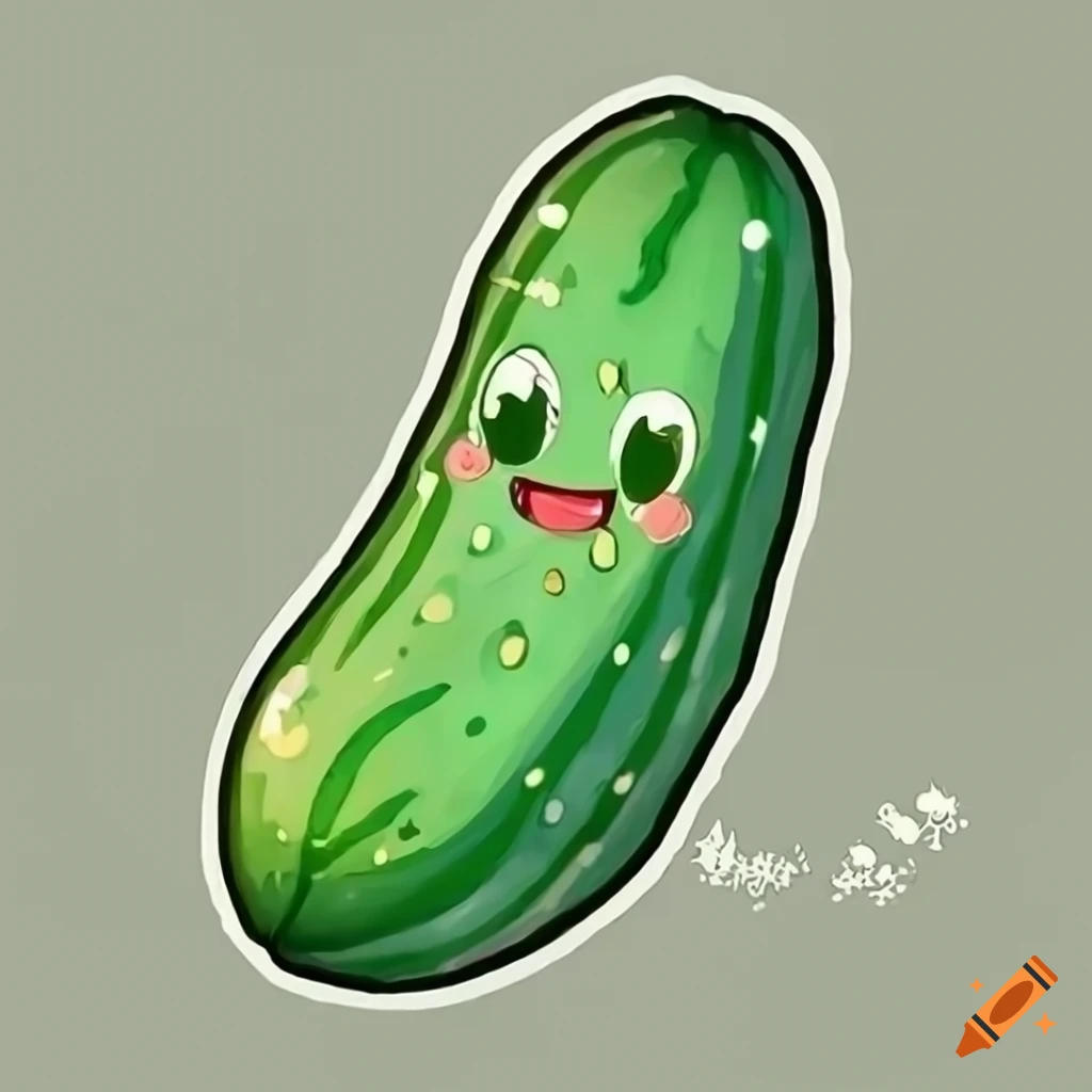 Cute anime chibi cucumber on Craiyon