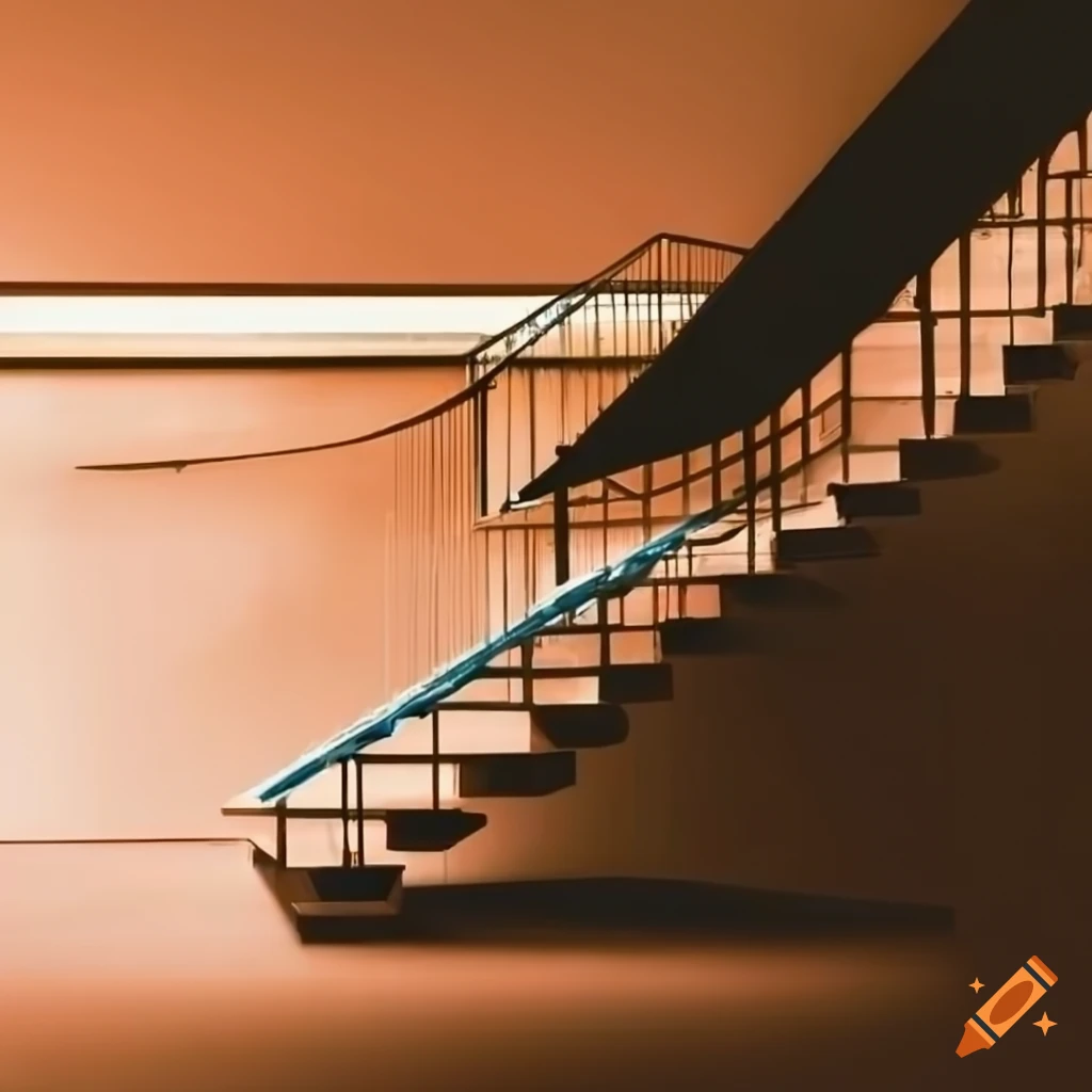 side view of a staircase in a mall