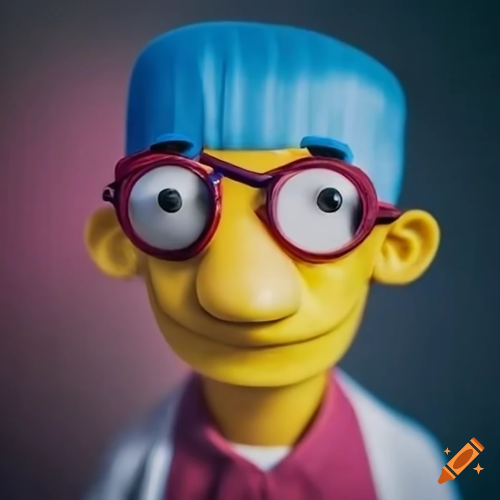 Pierre poilievre dressed as milhouse at comiccon on Craiyon