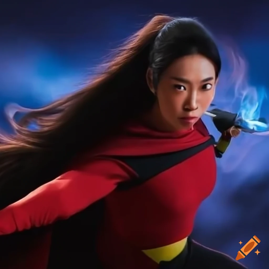 Asian Female Superhero With A Fire Extinguisher On Craiyon 8056