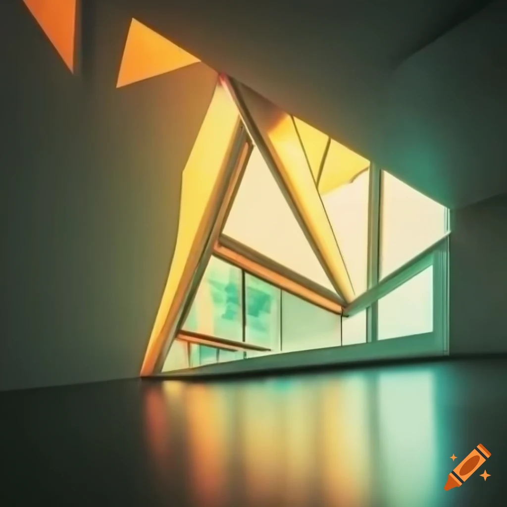 sunset-lit art gallery with dreamy natural lighting