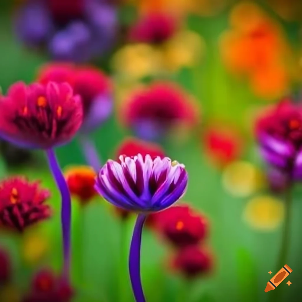 vibrant and colorful garden with a variety of flowers