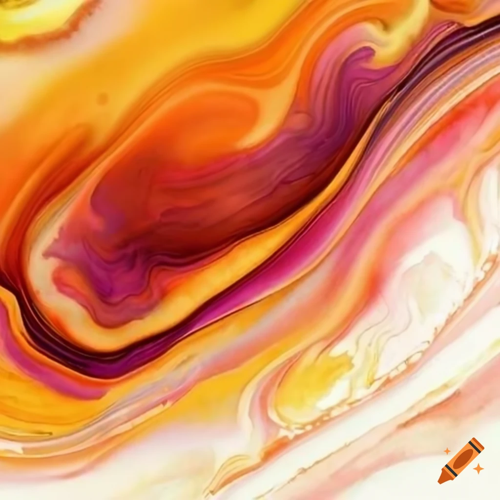 swirling watercolor painting in autumn colors