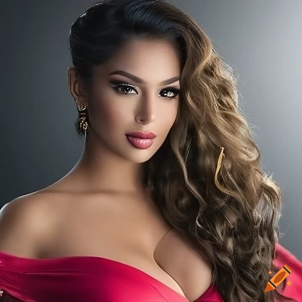highly detailed portrait of a beautiful Latina lady