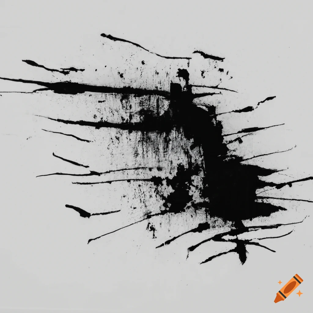 Abstract ink scratches on white paper on Craiyon