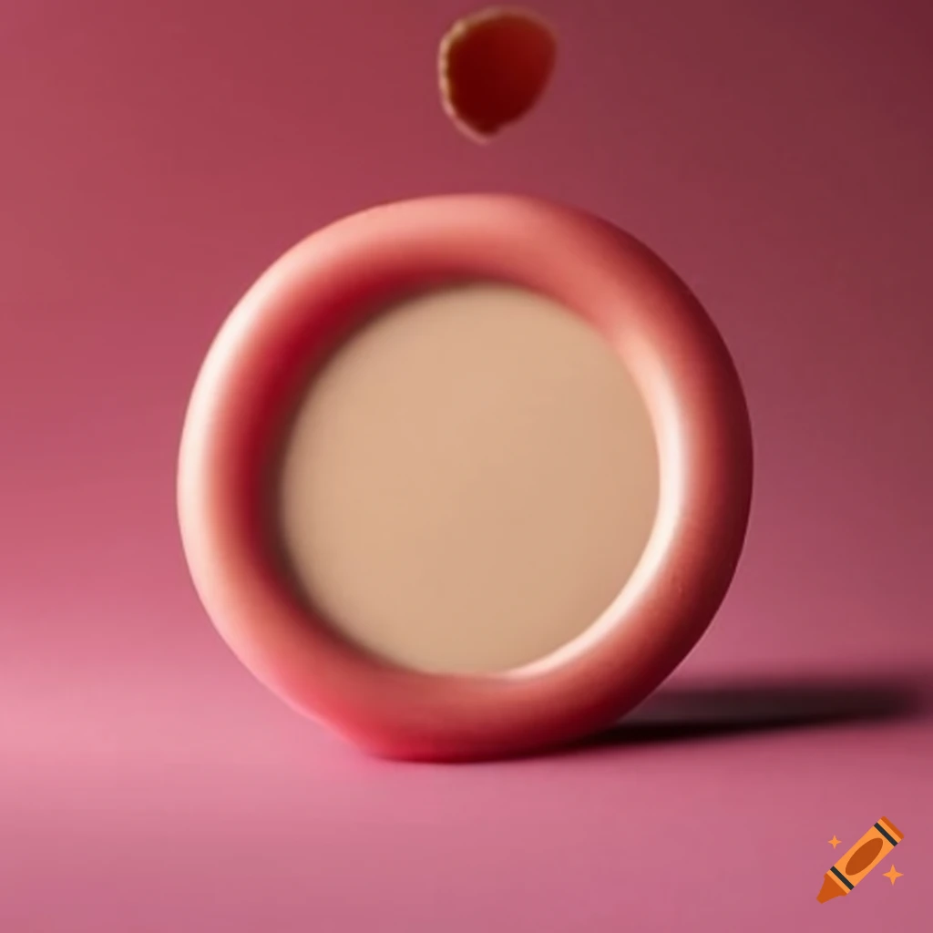 white wax seal on a pink fruit