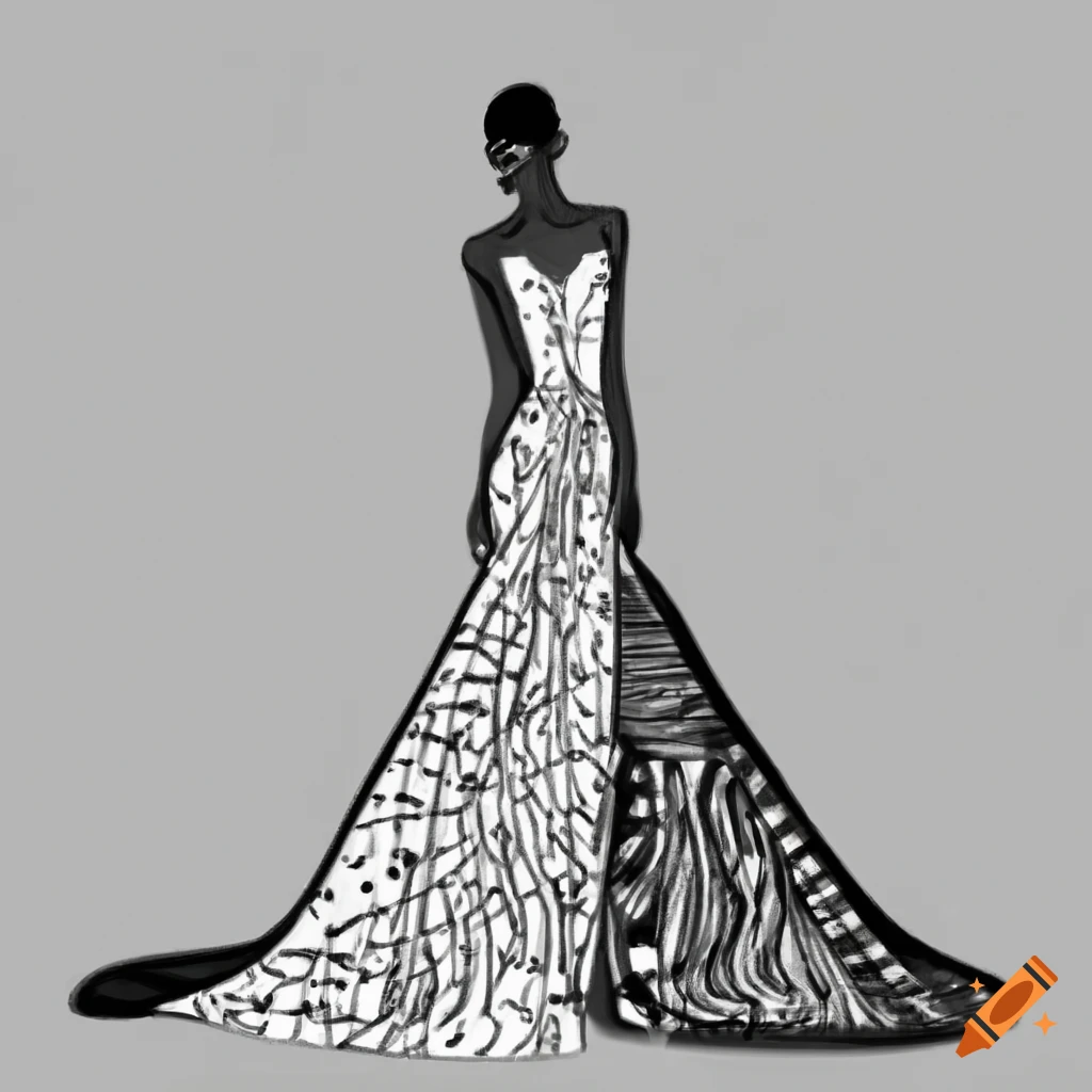 Blue dress drawing / Fashion Illustration Art / fashion design / fashion  illustration - YouTube
