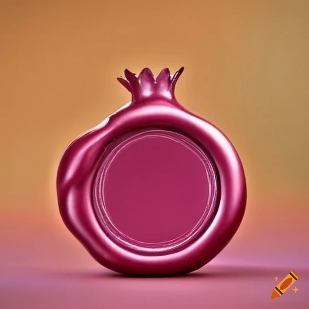 golden and pink pomegranate wax seal