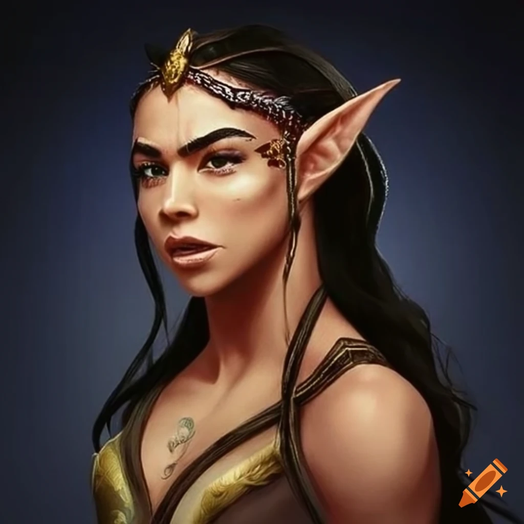 Claudia Gadelha as a fantasy elf in the Amazon