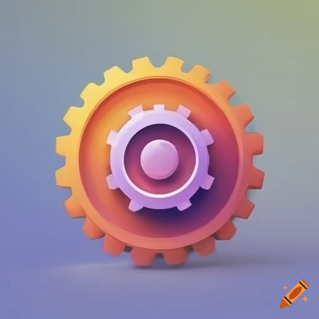 sleek and modern gear icon for automation app