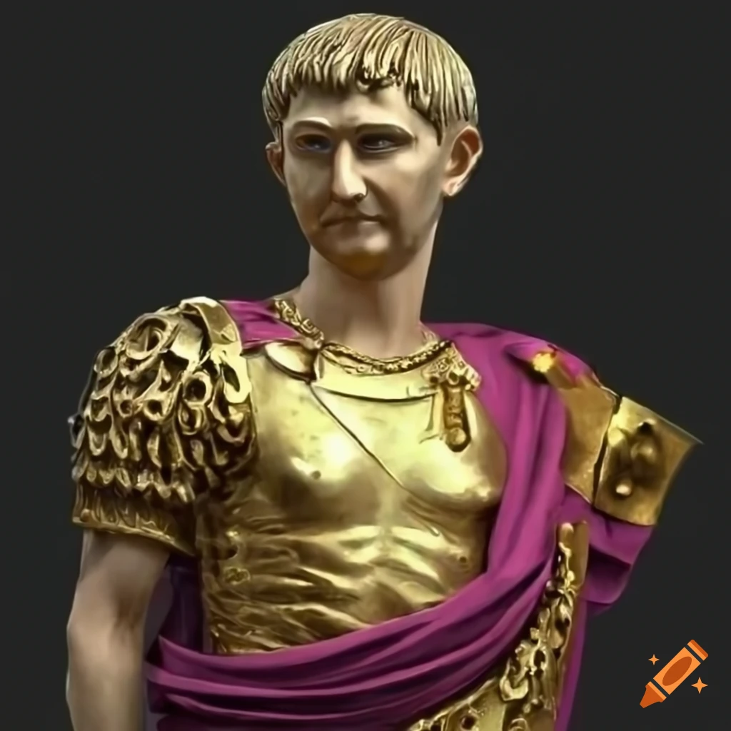 portrait of Emperor Trajan in regalia and armor