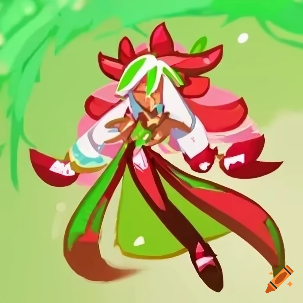 red and green Sundew cookie character from Cookie Run