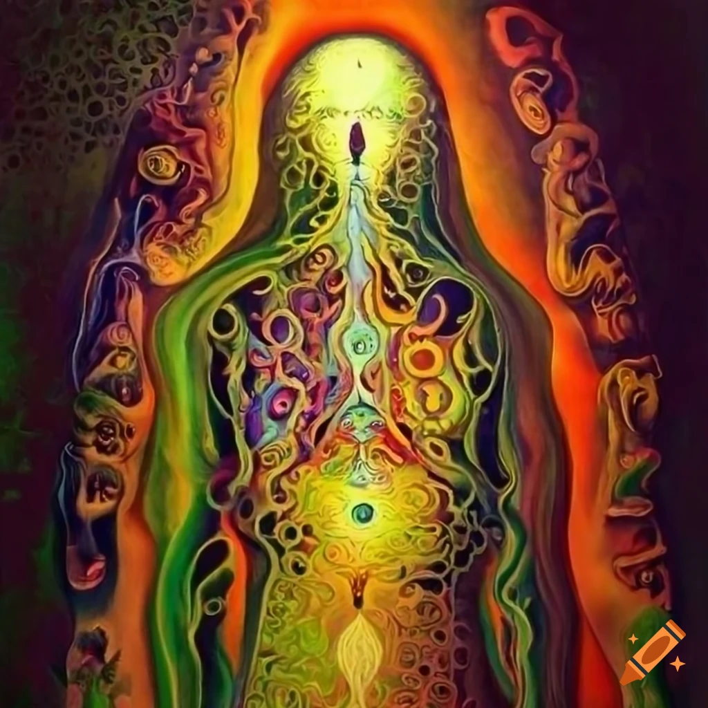 illustration of three people walking on a sacred path surrounded by nature and animals
