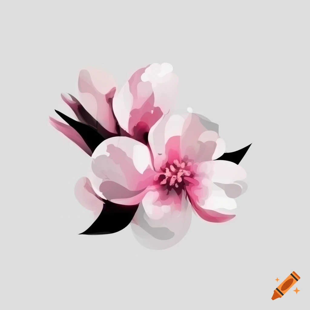 simple vector logo of cherry blossoms