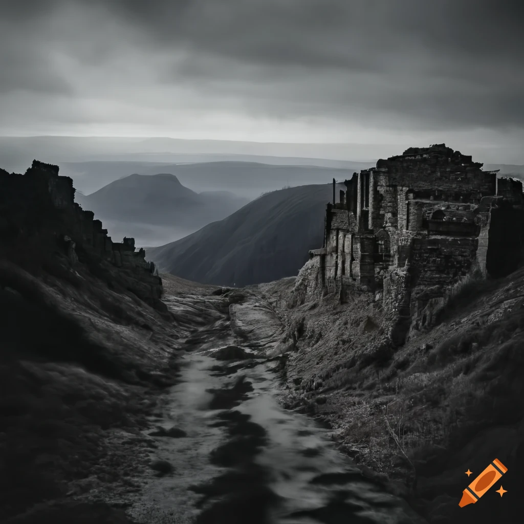 detailed photo of a path leading to a castle