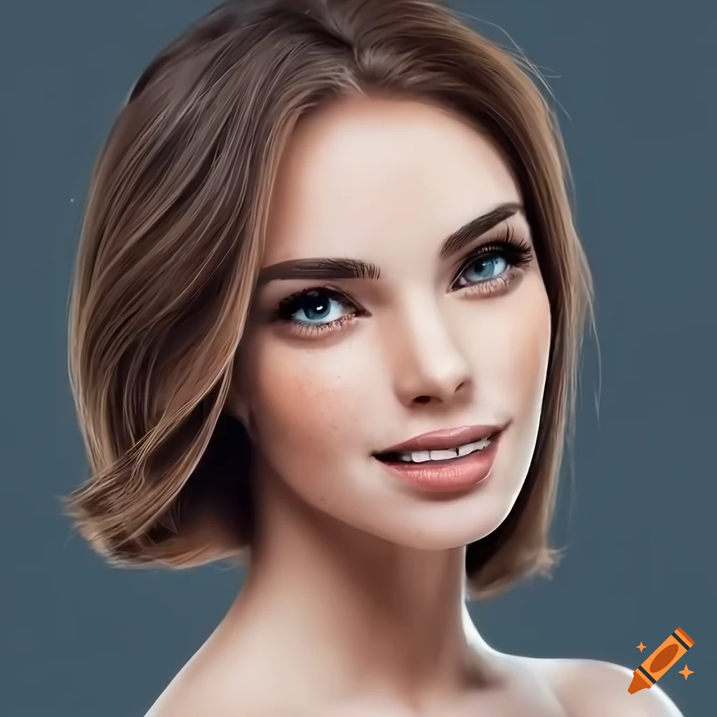 portrait of a beautiful woman with freckles and wavy hair