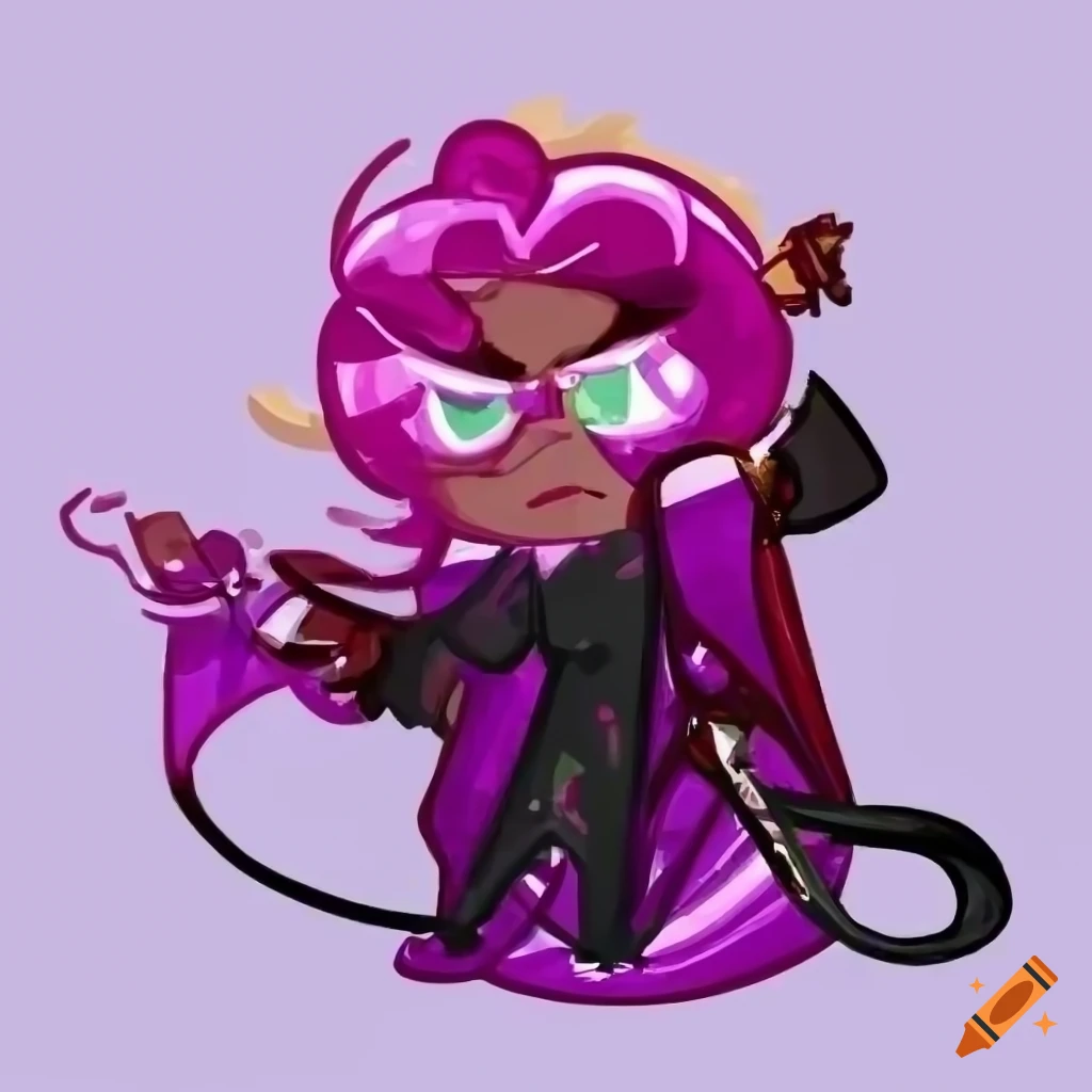 Chibi character Starving Venom Draco Cookie from Cookie Run