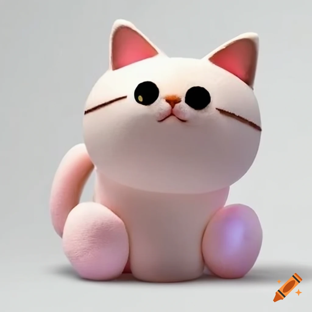 adorable cat with marshmallow-like fur