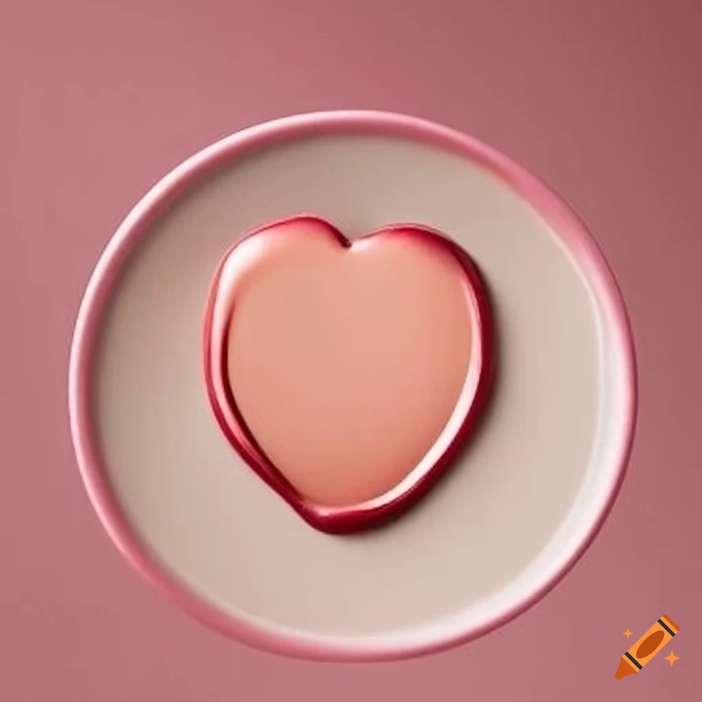 pink peach wax seal on white background