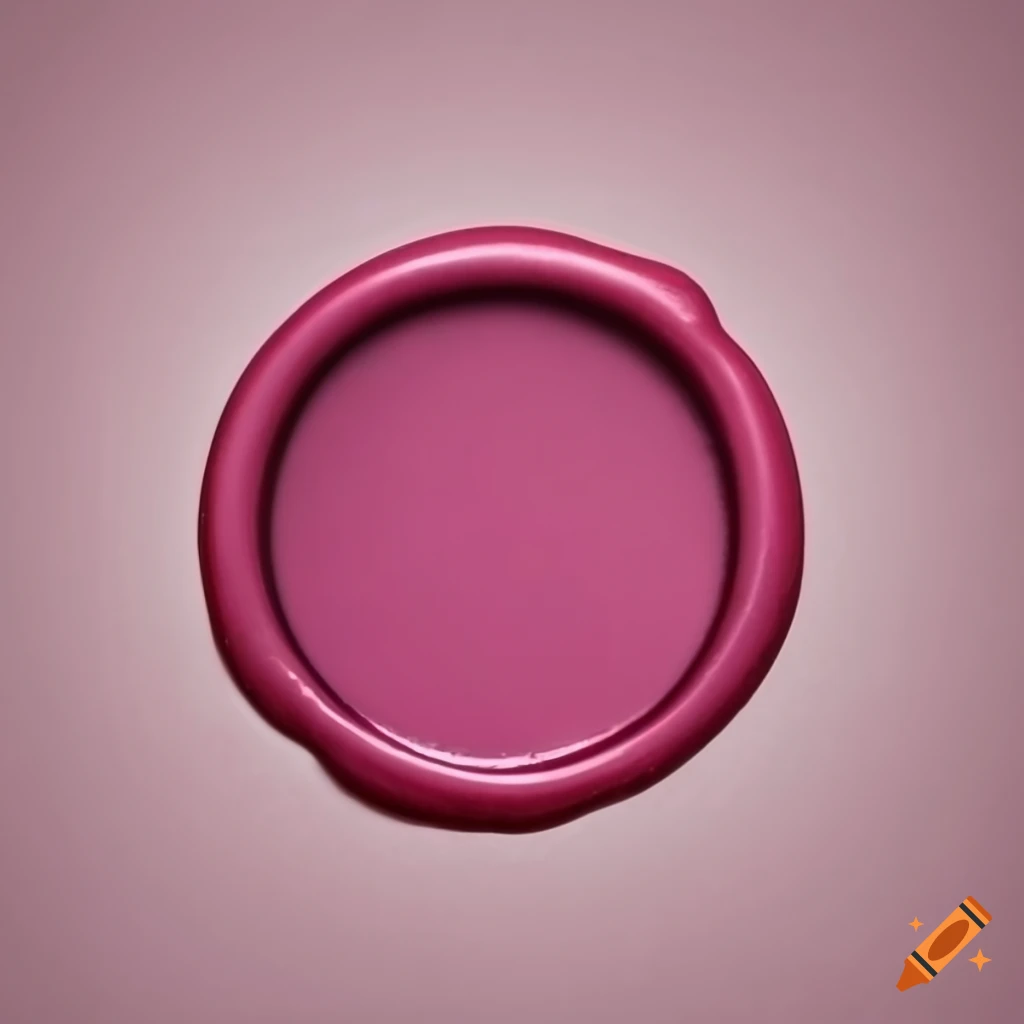 pink blackberry on a white wax seal