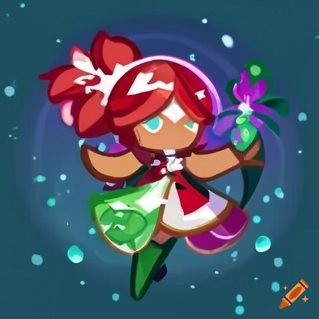 Cookie run character featuring sundew plant on Craiyon
