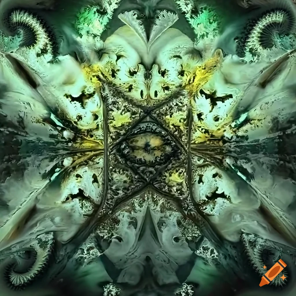 Ethereal fractal artwork inspired by raffaelo sanzio and alex grey on ...