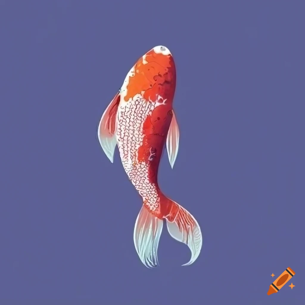 doodle of a koi fish