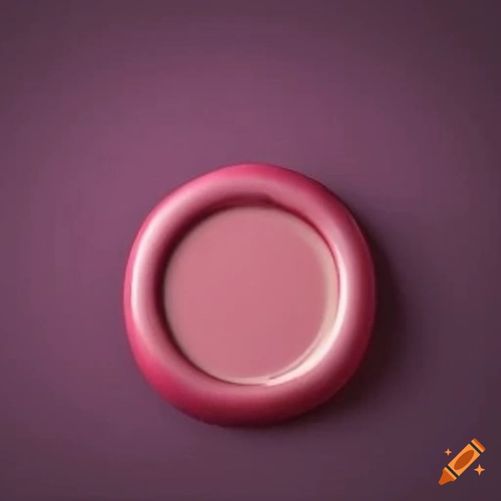 white wax seal with pink blackberry design