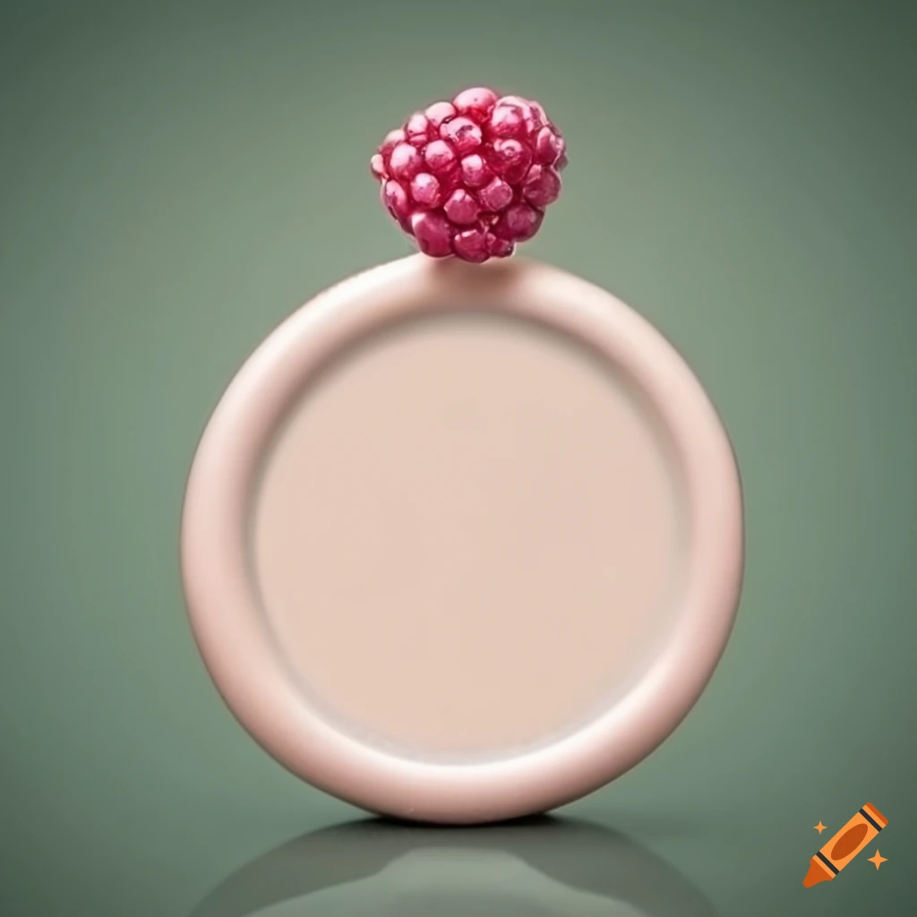 white wax seal with pink blackberry design