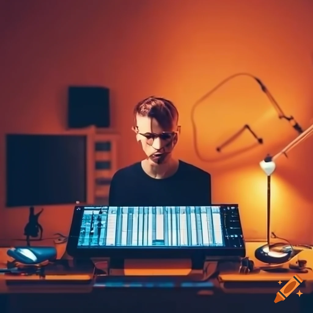 Music Producer Creating Music In A Home Studio On Craiyon music-producer-creating-music-in-a-home-studio-on-craiyon